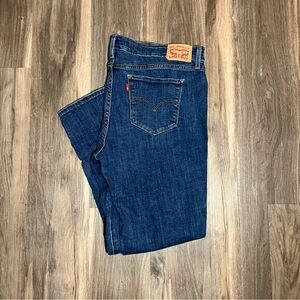 Levi's 711 Skinny Jeans Womens Size 33 Mid Rise Denim Stretch Medium Wash Blue